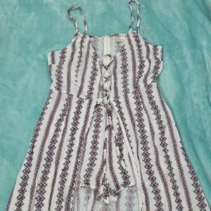 INTO, Striped Floral Romper.